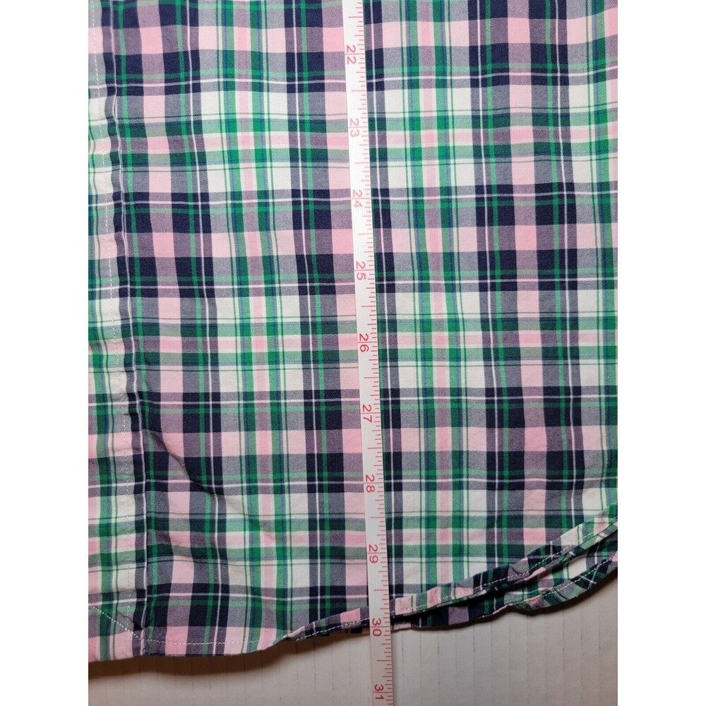 Polo Ralph Lauren Green Pink Plaid Twill Shirt Mens L Classic Fit Casual Look - Picture 6 of 6